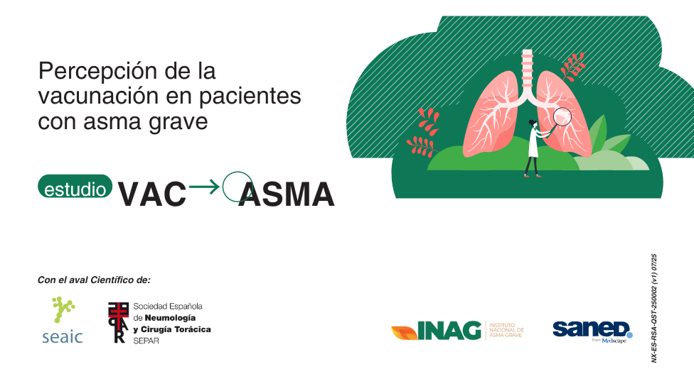 proyecto VAC-ASMA, busca conocer la actitud de los profesionales ante la vacunación en pacientes con asma grave desde las consultas de Alergología y Neumología de España